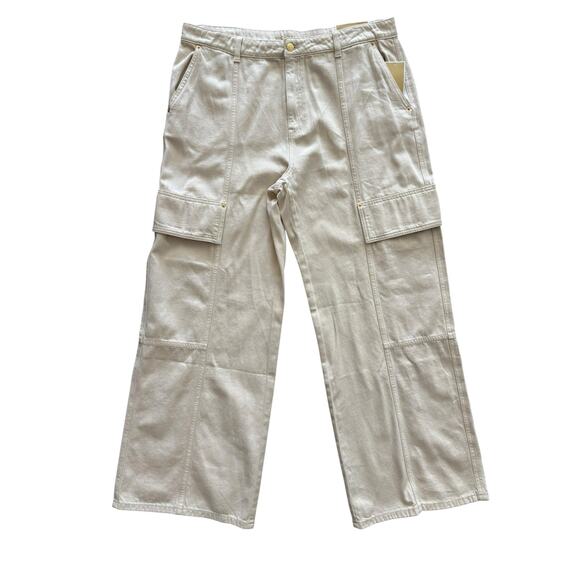 MICHAEL Michael Kors Denim - MICHAEL MICHAEL KORS SELMA WIDE LEG BONE JEANS NWT SIZE 14 100% COTTON
